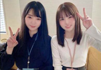 Senior and junior from the same company. Harem sex with two neat and beautiful women The happiest continuous creampie in history. Dream world